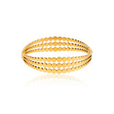 Concave Spherical 18K Gold Plated Bangle