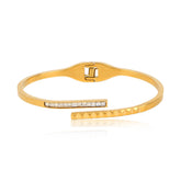 Brick Sleek 18K Gold Plated Bangle
