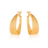 Big Wire Hoop 18K Gold Plated Earrings