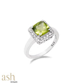 Mava Peridot and Diamond Ring