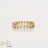 Swiss Zirconia Gold Ring