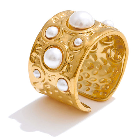 Pearl Studded Statement Ring