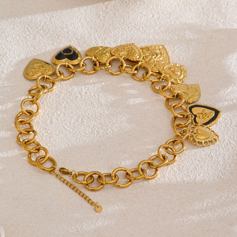 Vintage Heart Charm Necklace