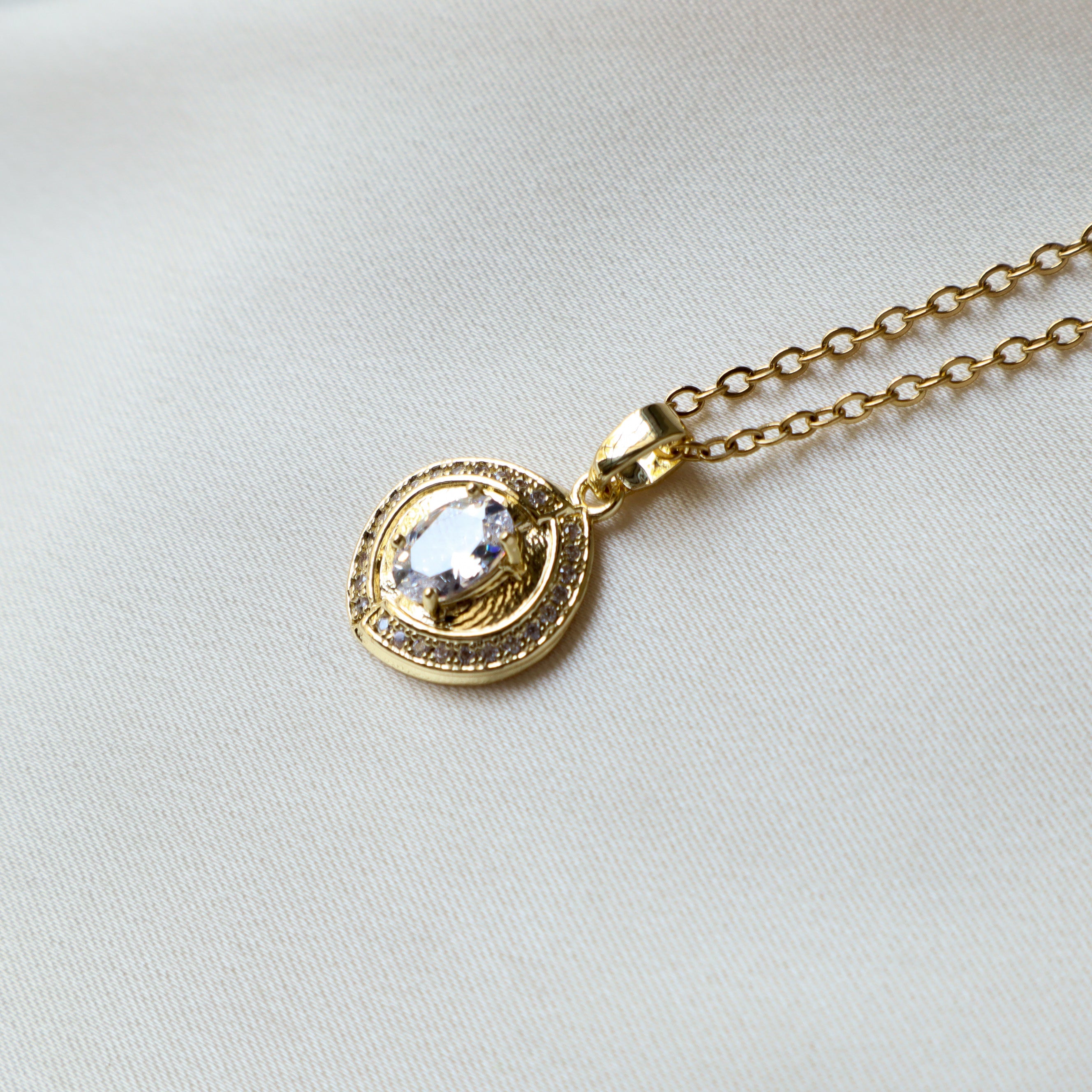 Mini Disc 18K Gold Plated Necklace