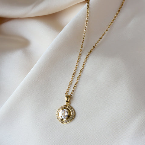 Mini Disc 18K Gold Plated Necklace