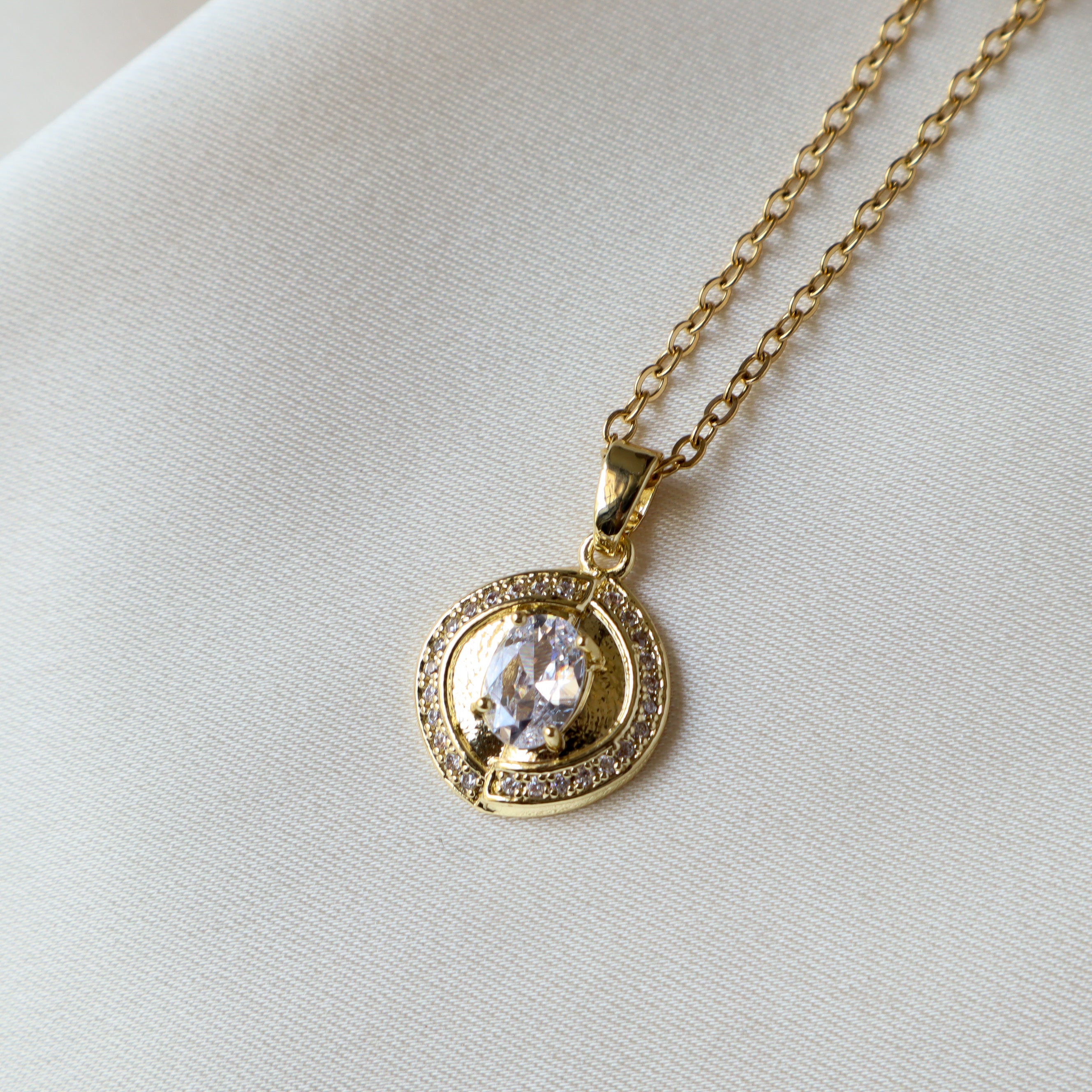 Mini Disc 18K Gold Plated Necklace