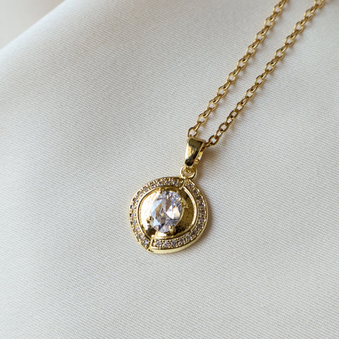 Mini Disc 18K Gold Plated Necklace