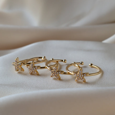 Star Stacker 18k Gold Plated Ring