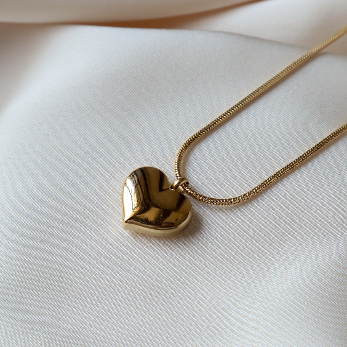 Classic Heart 18K Gold Plated Necklace