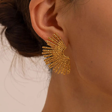 Solar Flare 18k Gold Plated Earrings