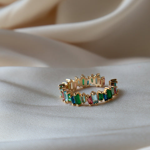 Cosmic Baguette 18K Gold Plated Ring