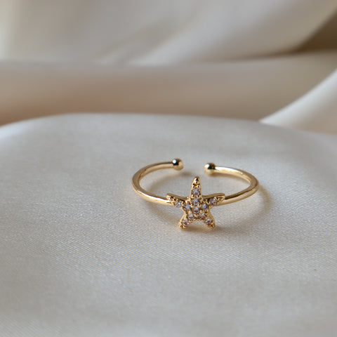 Star Stacker 18k Gold Plated Ring