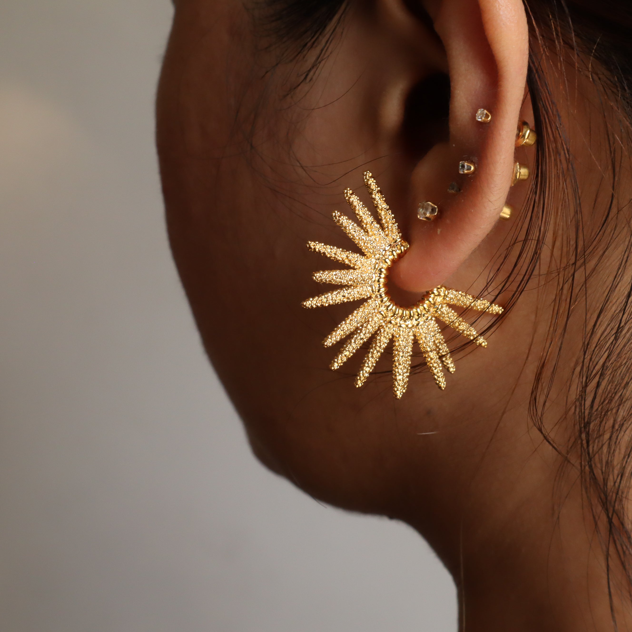 Solar 18K Gold Plated Earrings