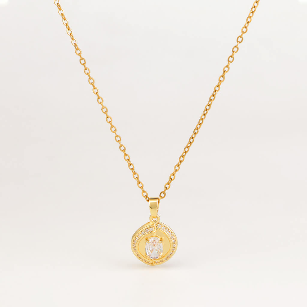 Mini Disc 18K Gold Plated Necklace