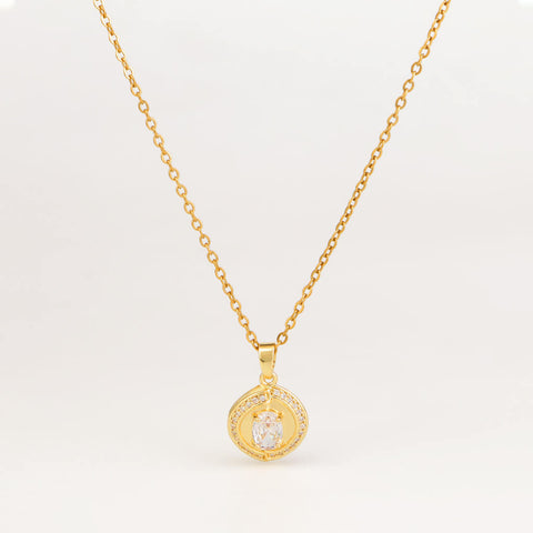 Mini Disc 18K Gold Plated Necklace