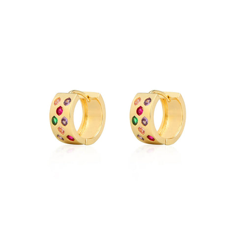 Victoria Hoops 18K Gold Plated Earrings