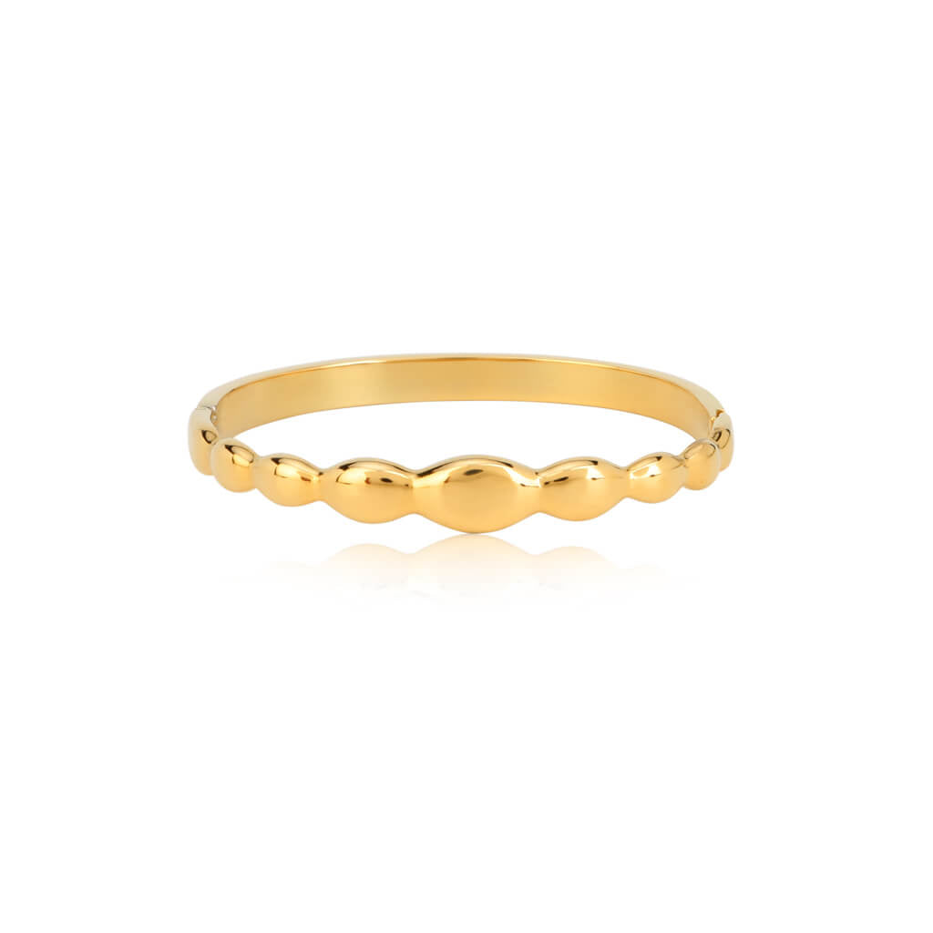 Wave 18K Gold Plated Bangle