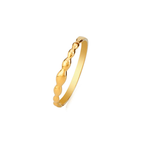 Wave 18K Gold Plated Bangle