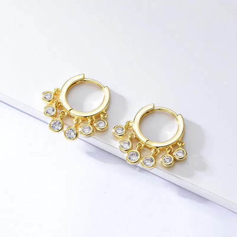 Grape Bunch 18K Gold Plated Hoops