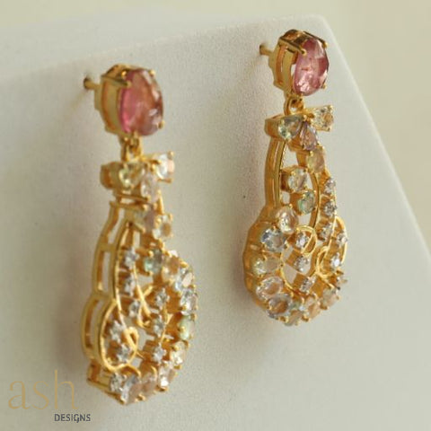 Lebanon Tourmaline Sapphire Earrings