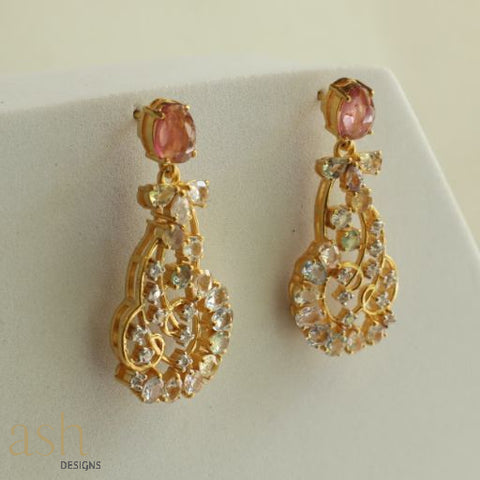 Lebanon Tourmaline Sapphire Earrings