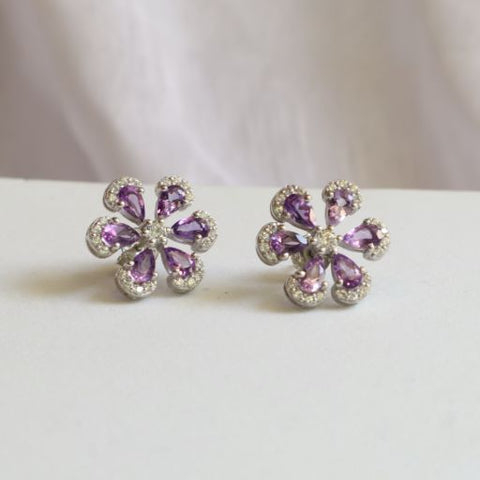 Winter Sparkle Flower Earrings