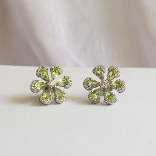 Winter Sparkle Flower Earrings