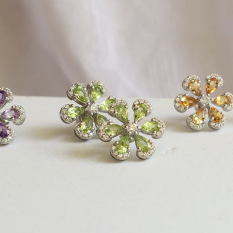 Winter Sparkle Flower Earrings