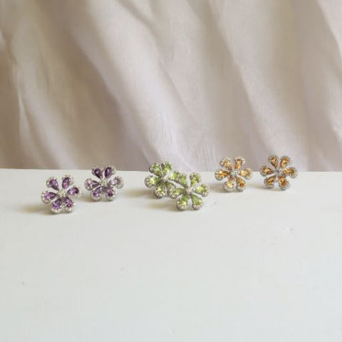 Winter Sparkle Flower Earrings