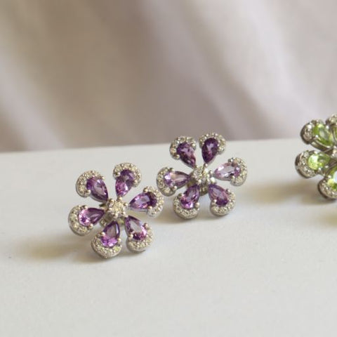 Winter Sparkle Flower Earrings