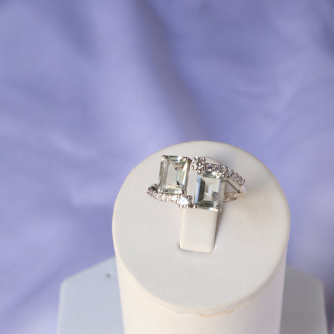 Mava Green Amethyst Ring