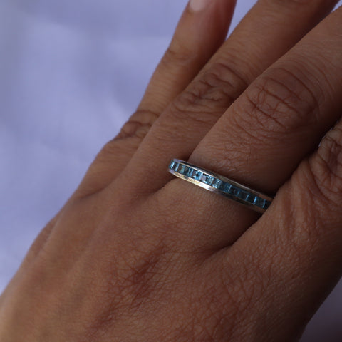 Blue Sea Unity Blue Topaz Band Ring