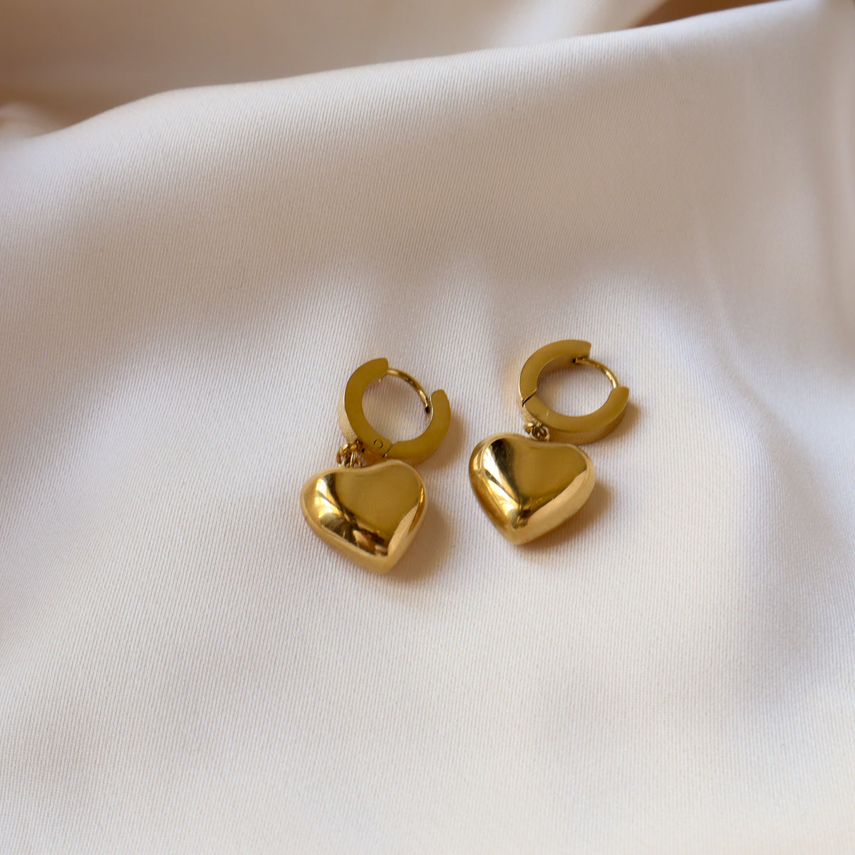 Heart Medium 18K Gold Plated Earrings