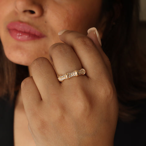 Paige Pave 18K Gold Plated & Silver Plated Ring