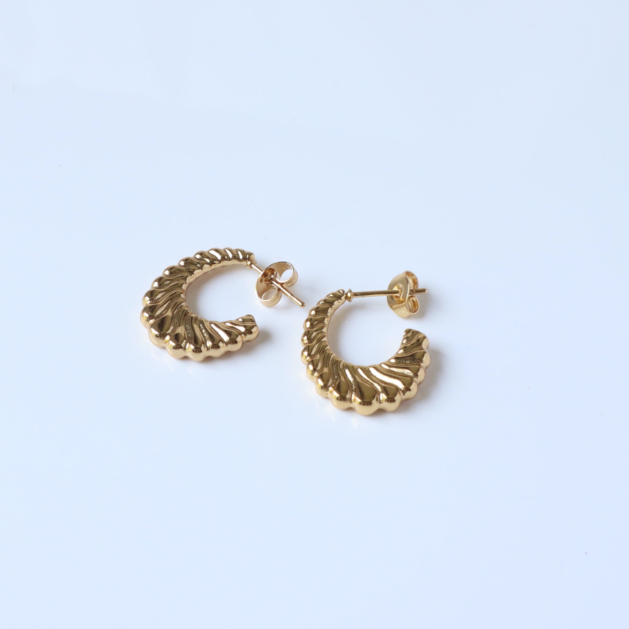 Wave 18K Gold Plated Earrings