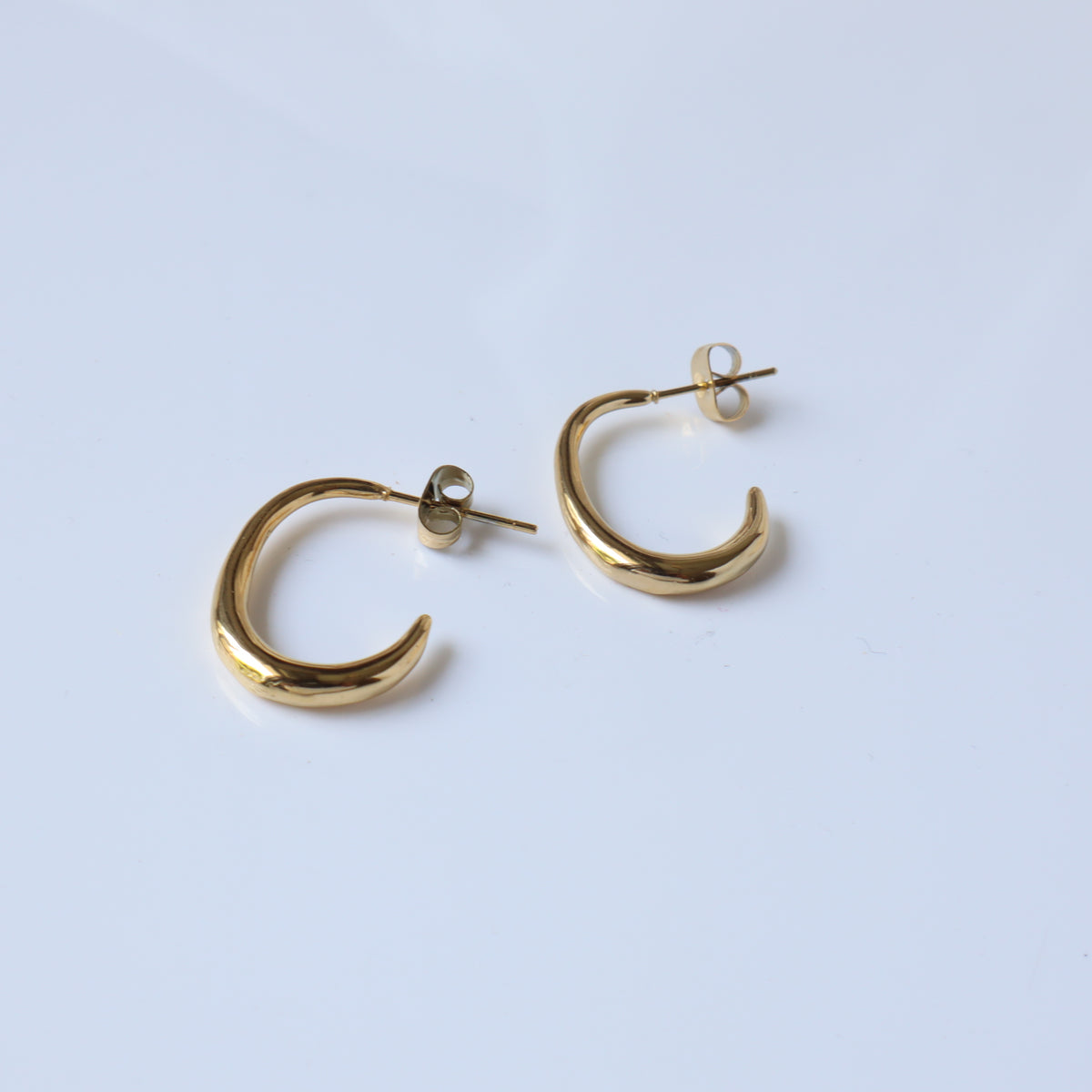 Sleek 18K Gold Plated Hoop Earrings