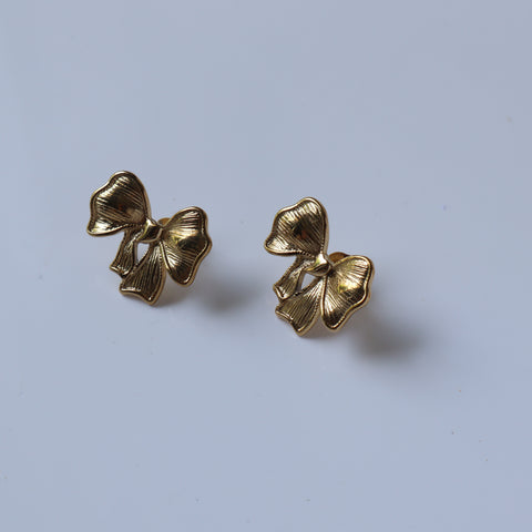 Bow 18K Gold Plated Earrings