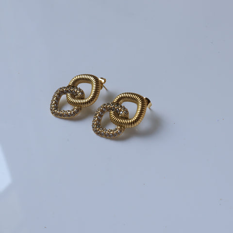 Interlinked 18K Gold Plated Earrings