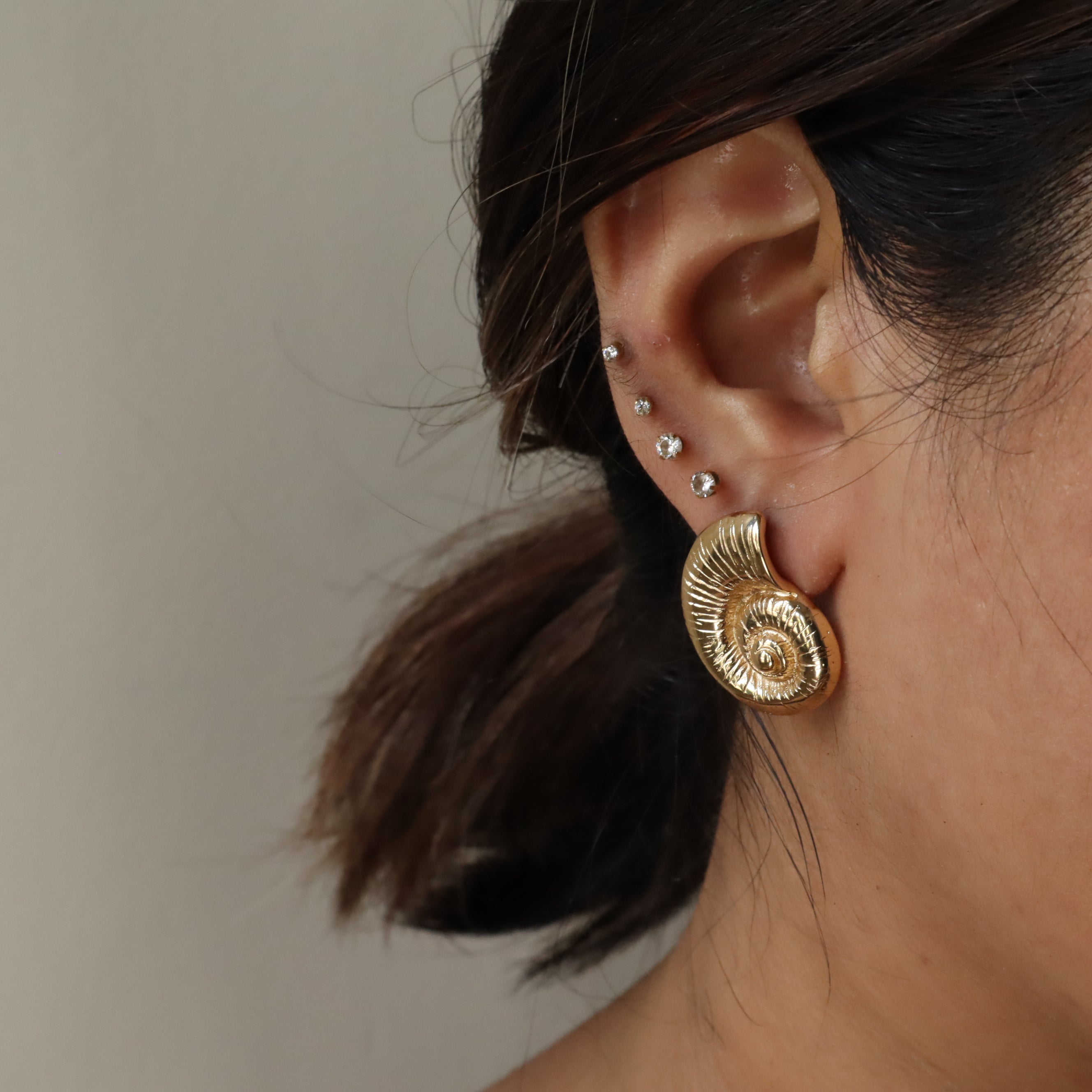 Conch 18K Gold Plated Earrings