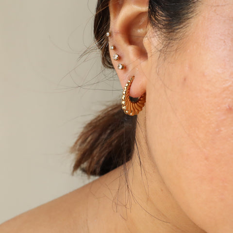 Wave 18K Gold Plated Earrings