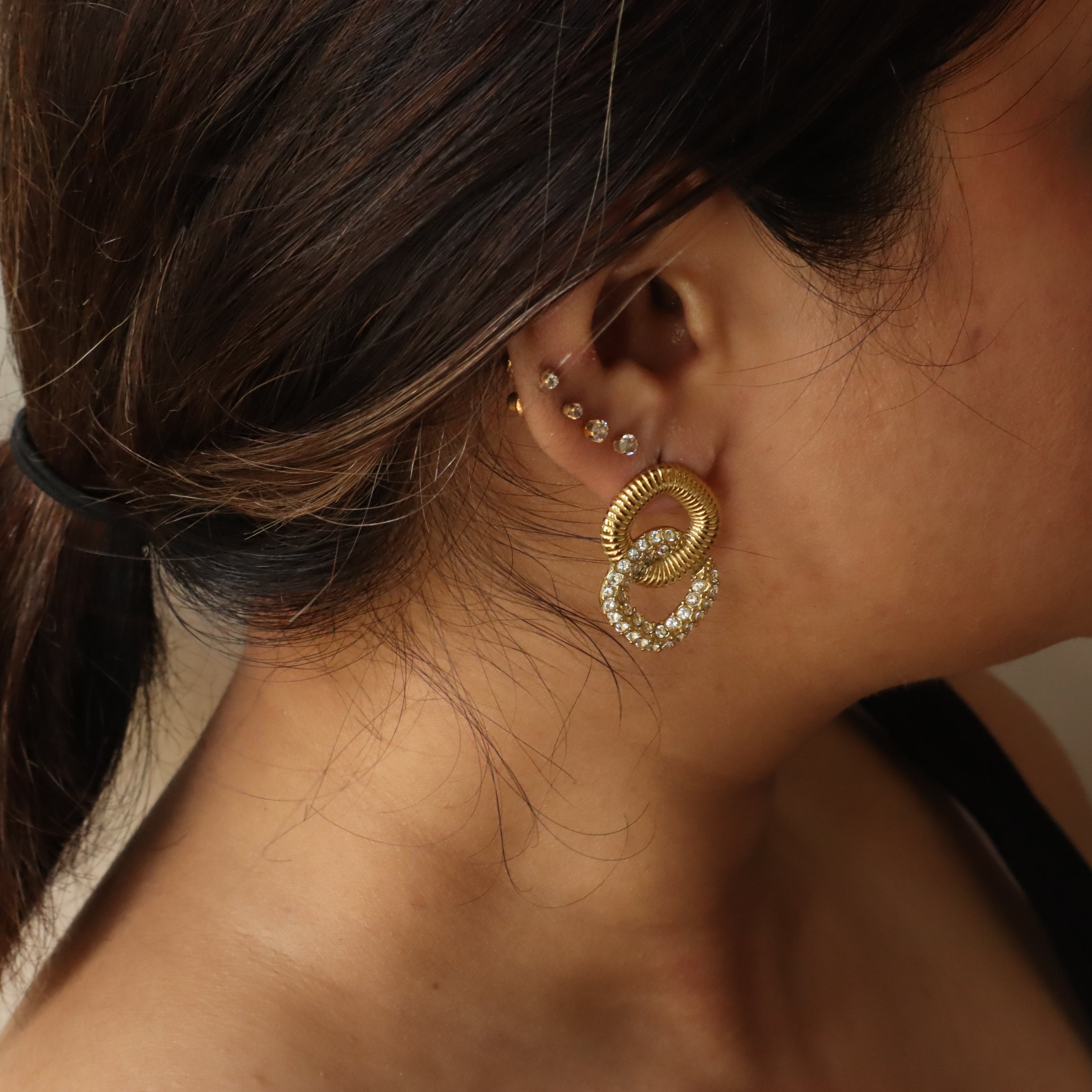 Interlinked 18K Gold Plated Earrings