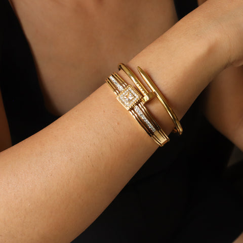 Brave 18K Gold Plated Bangle