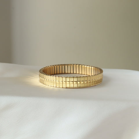 Sunrise Expandable 18K Gold Plated Bangle