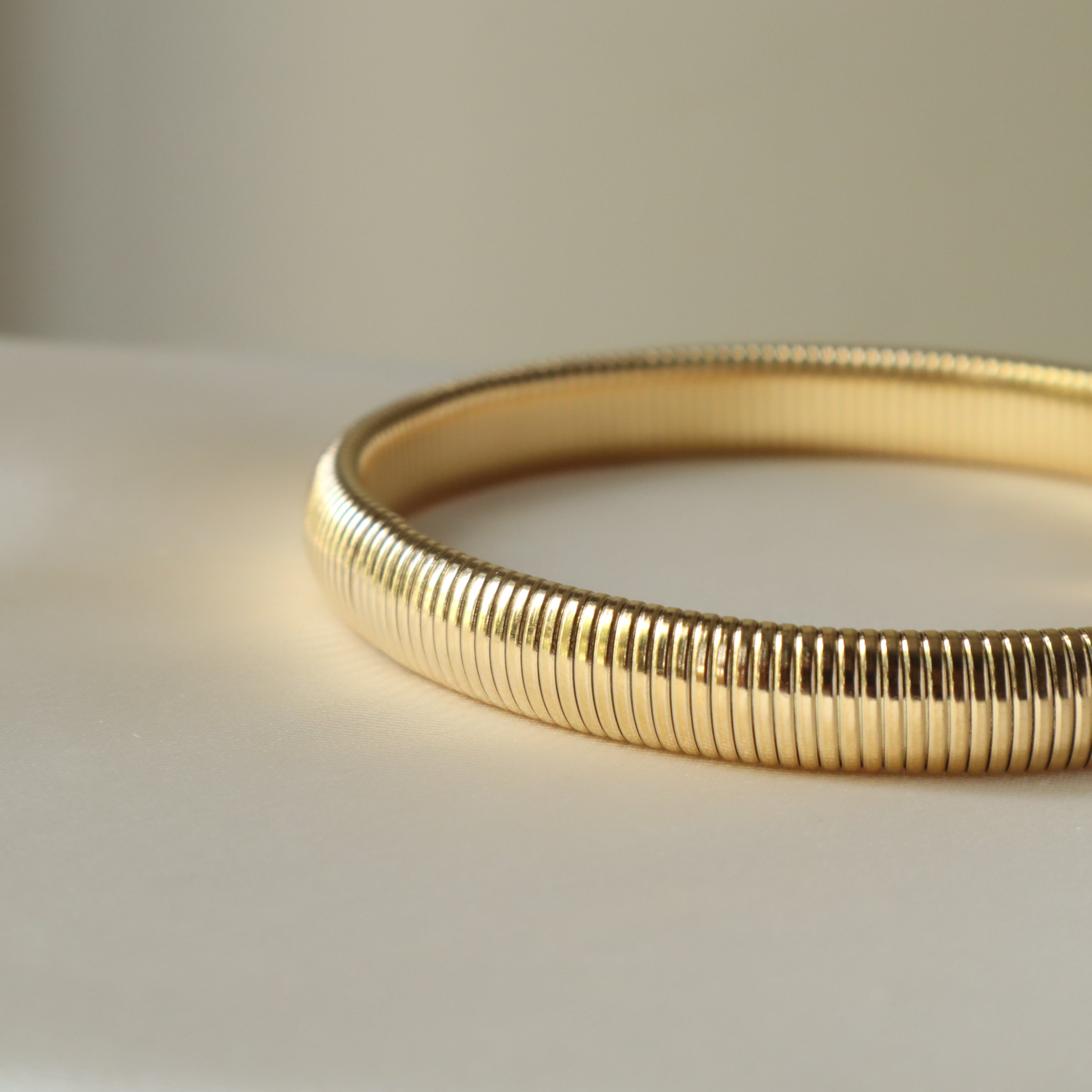 Gold Coast at Night Sleek 18K Gold Plated Bangle