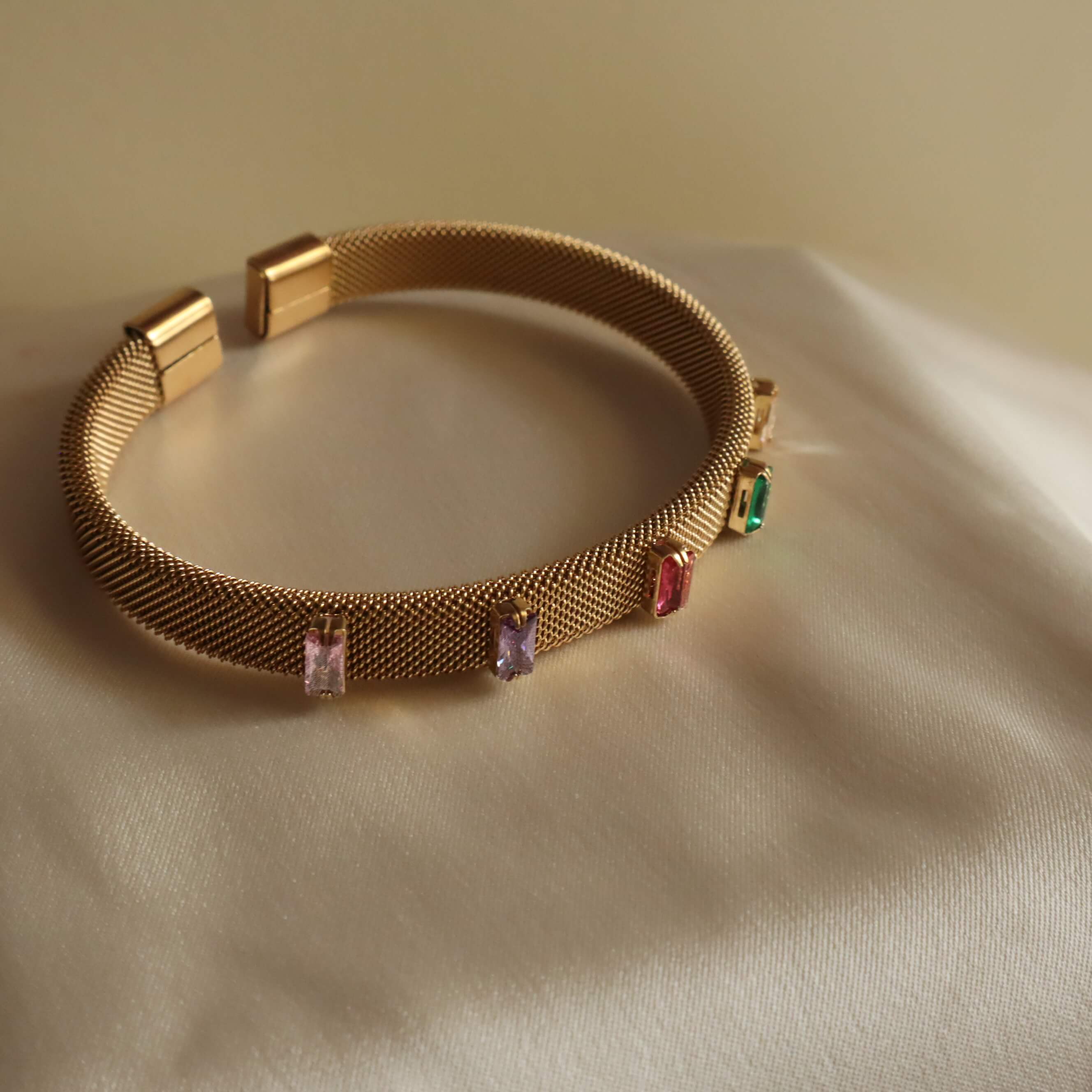 Abu Dhabi at Night Multi Colour 18K Gold Plated Bangle