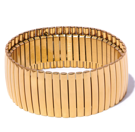 Big Coil Expandable 18K Gold Plated Bangle