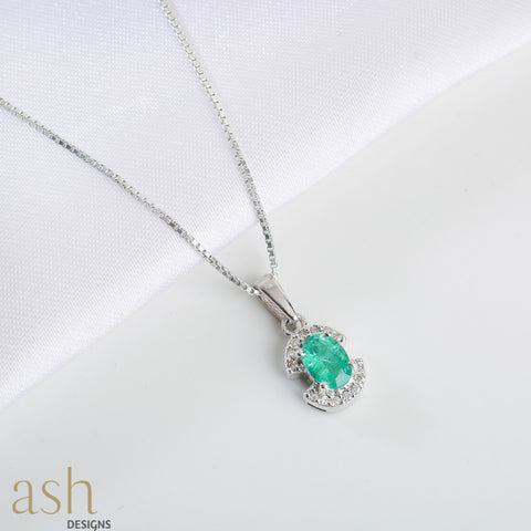 Zora Emerald & Diamond Necklace