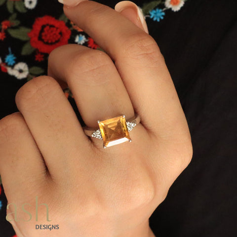 Cascade Citrine Ring