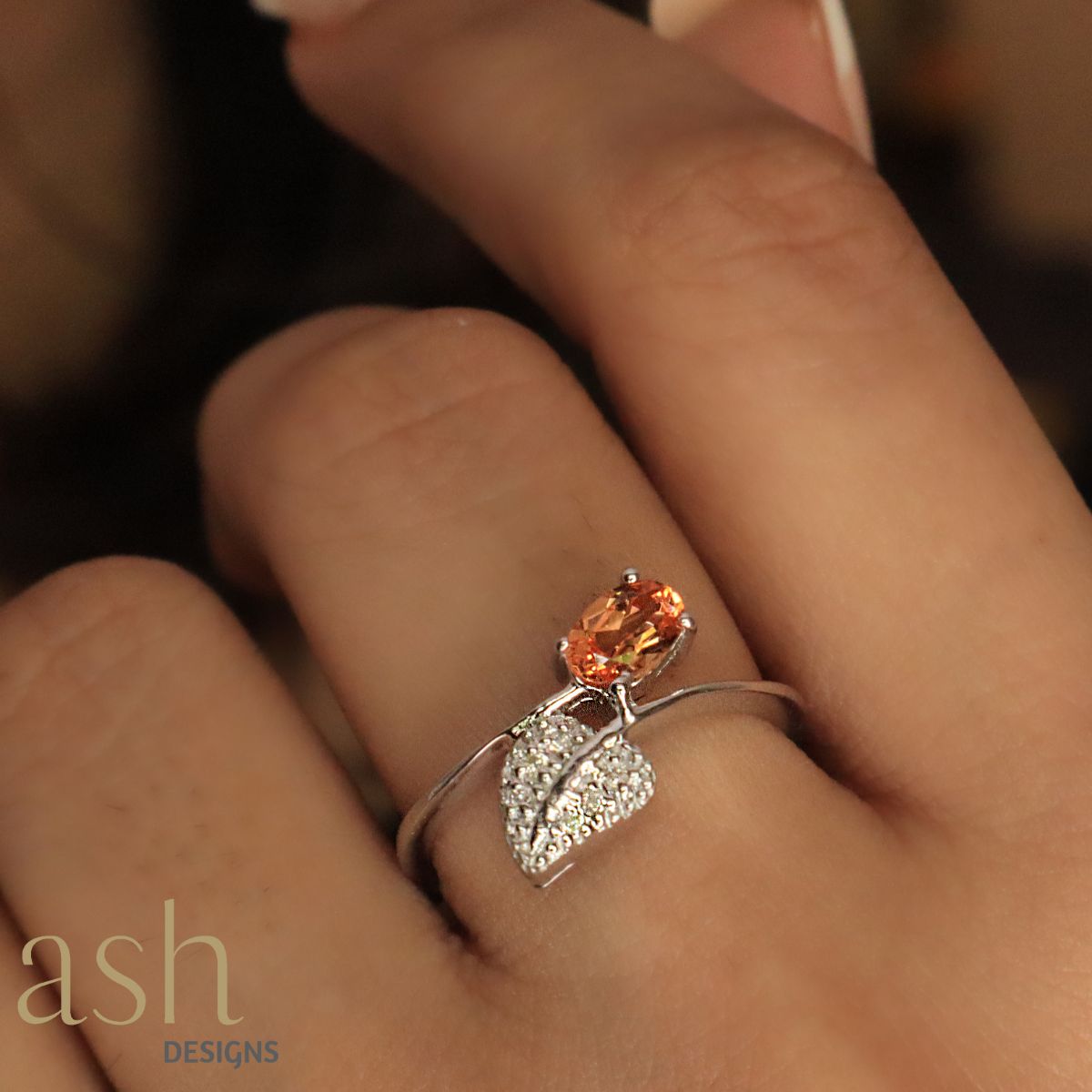 Autumn Sapphire and Diamond Ring
